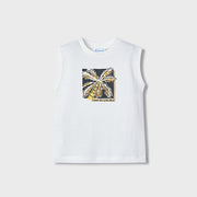 Mayoral Yazlık Erkek Kolsuz Atlet T-shirt Beyaz