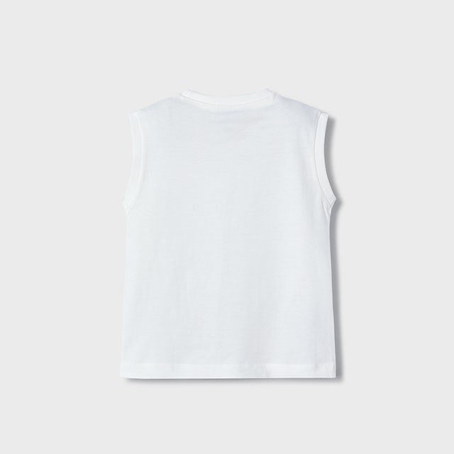 Mayoral Yazlık Erkek Kolsuz Atlet T-shirt Beyaz