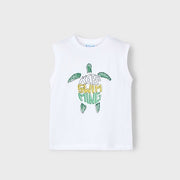 Mayoral Yazlık Erkek Kolsuz Atlet T-shirt Beyaz