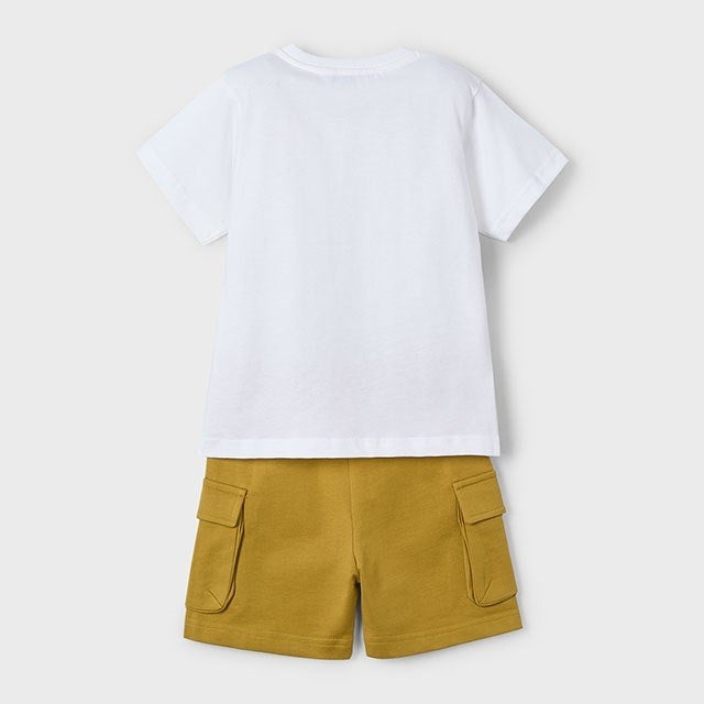 Mayoral Yazlık Erkek T-shirt Şort 2'li Set Ekru
