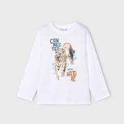 Mayoral Yazlık Erkek Uzun Kol T-shirt Beyaz