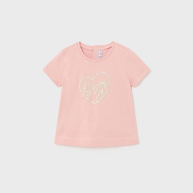 Mayoral Yazlık Kız Bebek Basic Kısa Kol T-shirt Pembe