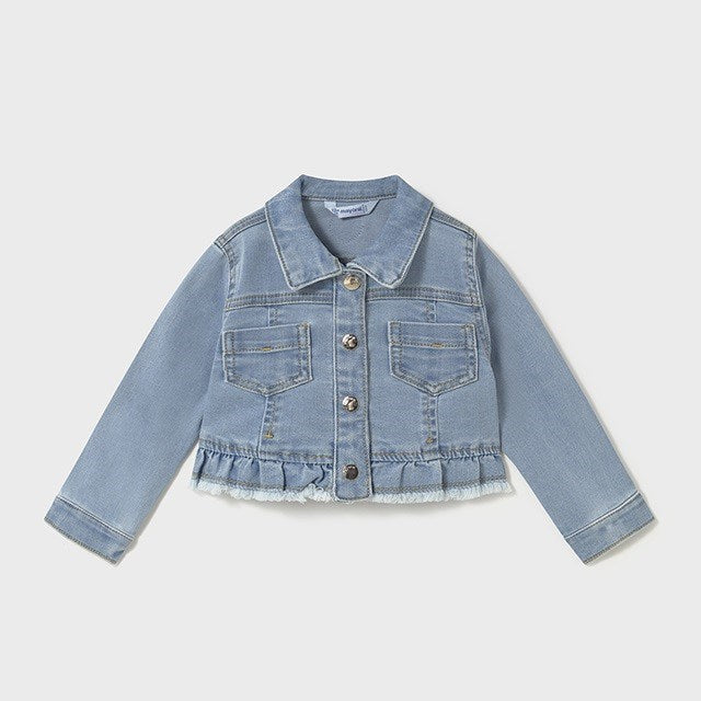 Mayoral Yazlık Kız Bebek Denim Ceket Mavi