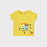 Mayoral Yazlık Kız Bebek Kısa Kol T-shirt Sarı