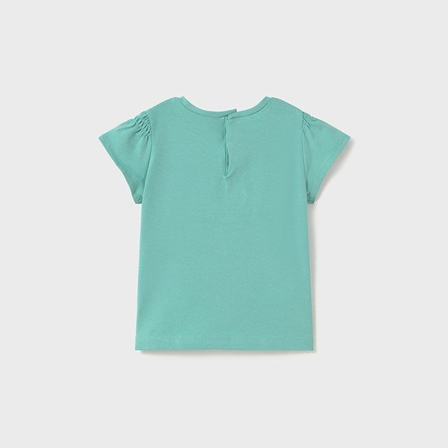 Mayoral Yazlık Kız Bebek Kısa Kol T-shirt Turkuaz
