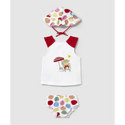 Mayoral Yazlık Kız Bebek T-shirt Mayo 3'lü Set Kırmızı