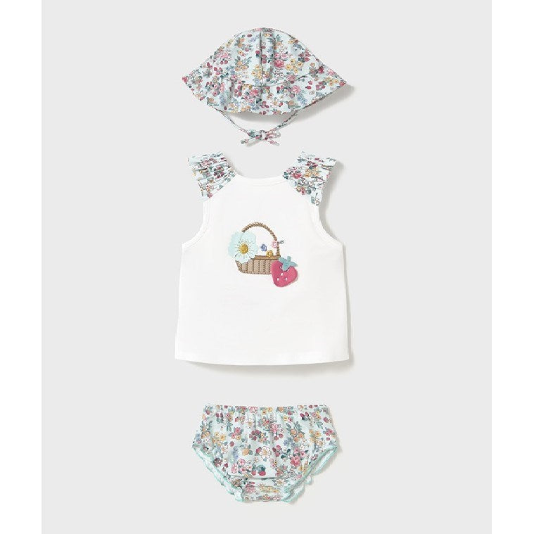 Mayoral Yazlık Kız Bebek T-shirt Mayo 3'lü Set Yeşil