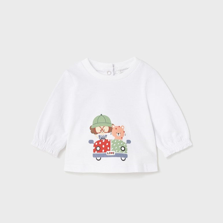 Mayoral Yazlık Kız Bebek Uzun Kol T-shirt 2'li Set Somon