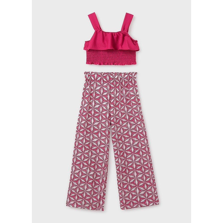 Mayoral Yazlık Kız Bluz Pantolon 2'li Set Kırmızı