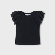 Mayoral Yazlık Kız Kısa Kol T-shirt Siyah
