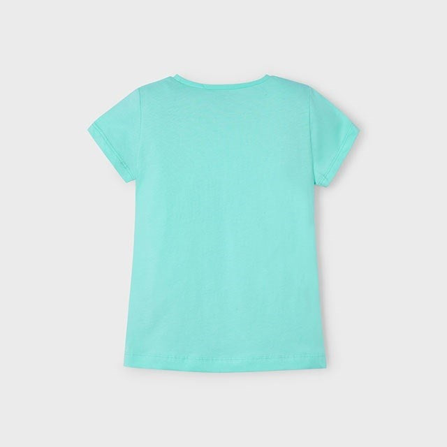 Mayoral Yazlık Kız Kısa Kol T-shirt Turkuaz