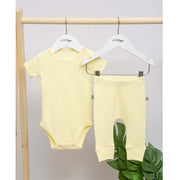 Mayys Baby Bebek Organik Kısa Kollu Body ve Pantolon 2'li Set Sarı