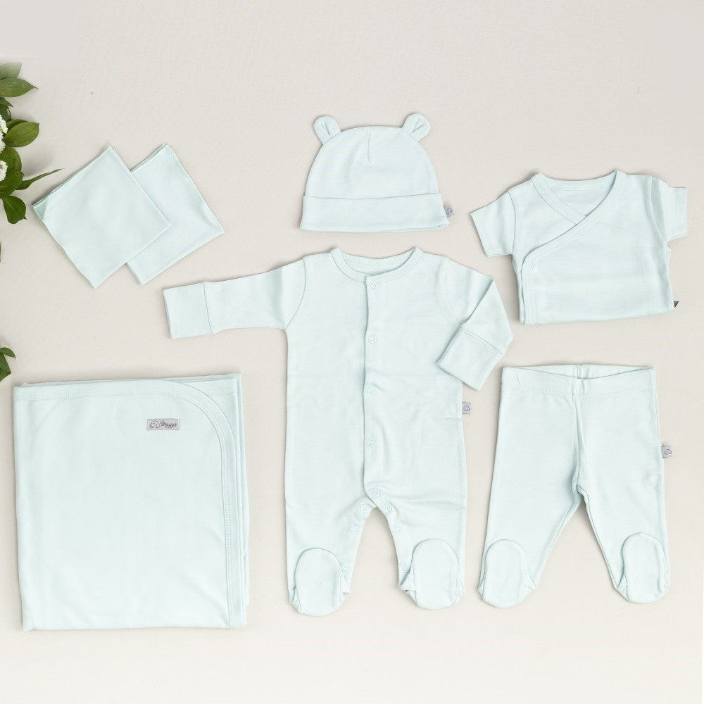 Mayys Baby Organik 7'li Hastane Çıkış Seti Mint