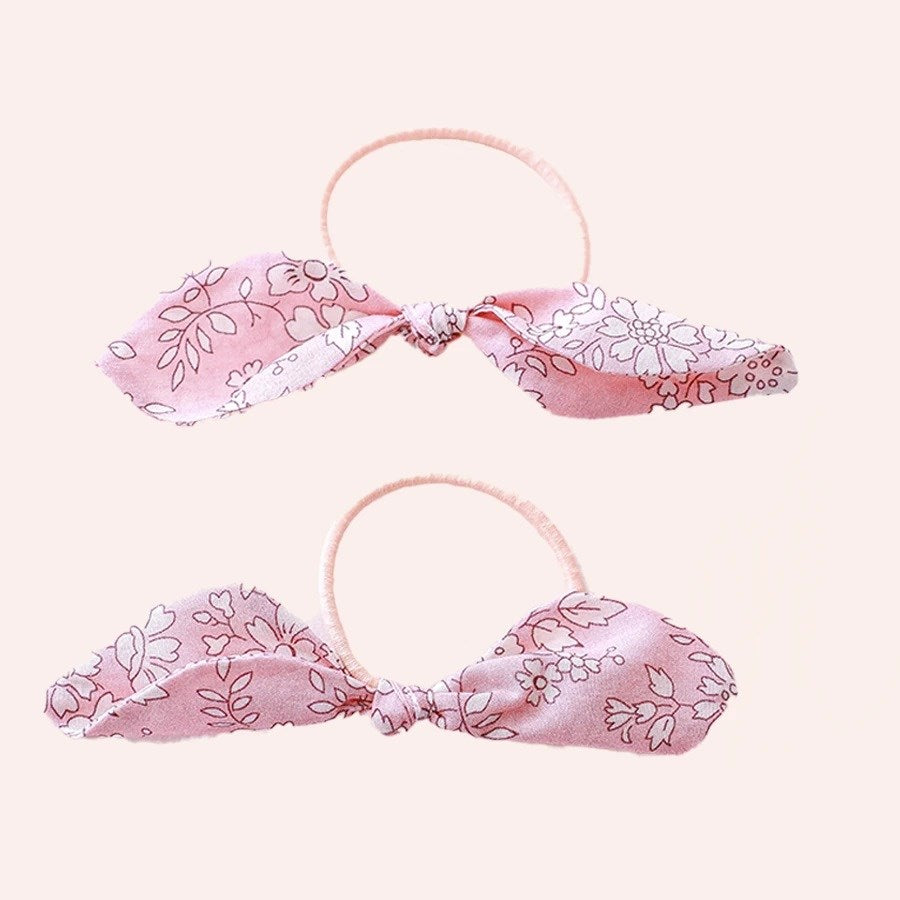 Mini & Kids -  Bunny Ears Kumaş Toka 2'li Açık Pembe