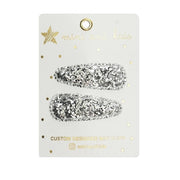 Mini & Kids - Mini Klips Toka 2'li Glitter Gümüş