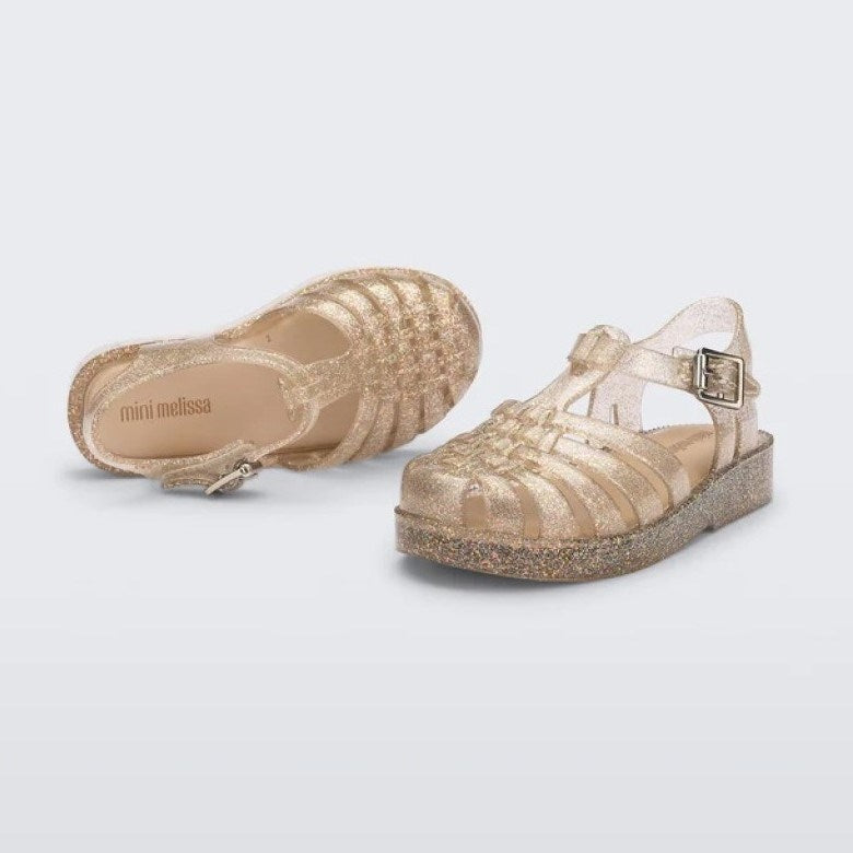 Mini Melissa Işıltılı Bebek Sandaleti Gold Sarı
