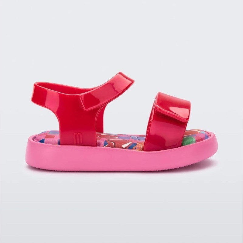 Mini Melissa Jump Baskılı Bebek Sandaleti Fuşya