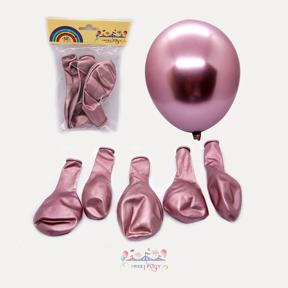 Mumay Krom Balon Pembe 5'li