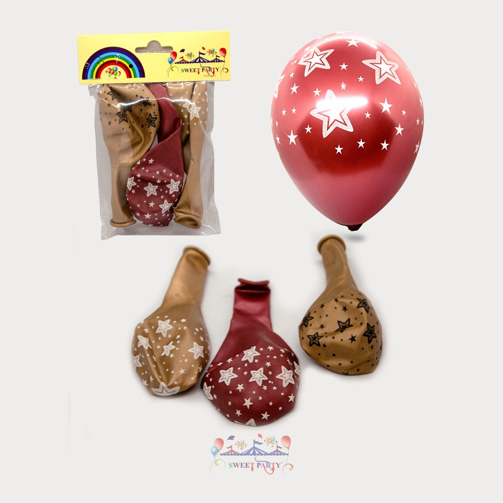 Mumay Krom Yıldız Baskılı 3'lü Balon