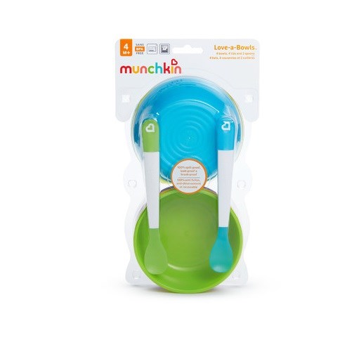 Munchkin Love A Bowls, Kaşık & Tabak Seti 4 ay+ 10 Adet