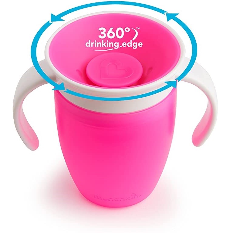 Munchkin Mucize 360° Alıştırma Bardağı 6 ay+ 207 ml Pembe