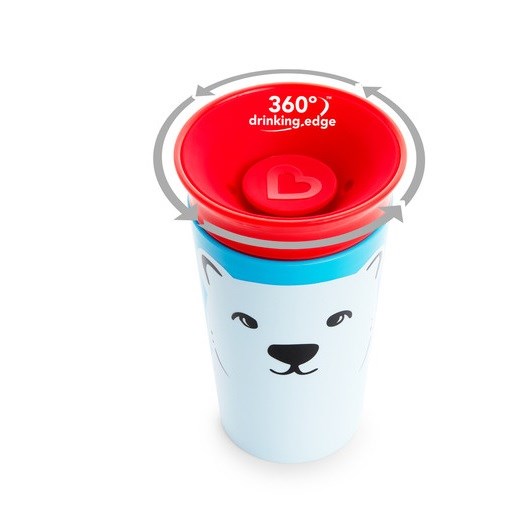 Munchkin Mucize 360° Wildlove Alıştırma Bardağı 12 ay+ 266 ml Ayı