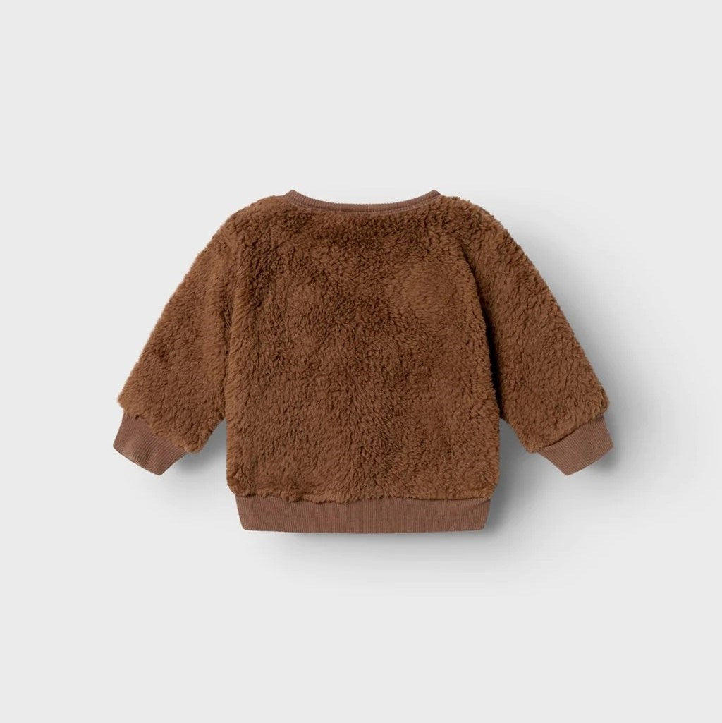 Name It Kışlık Erkek Bebek Peluş Sweat Kahverengi