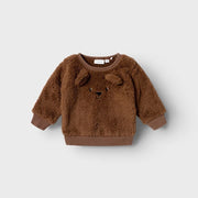 Name It Kışlık Erkek Bebek Peluş Sweat Kahverengi