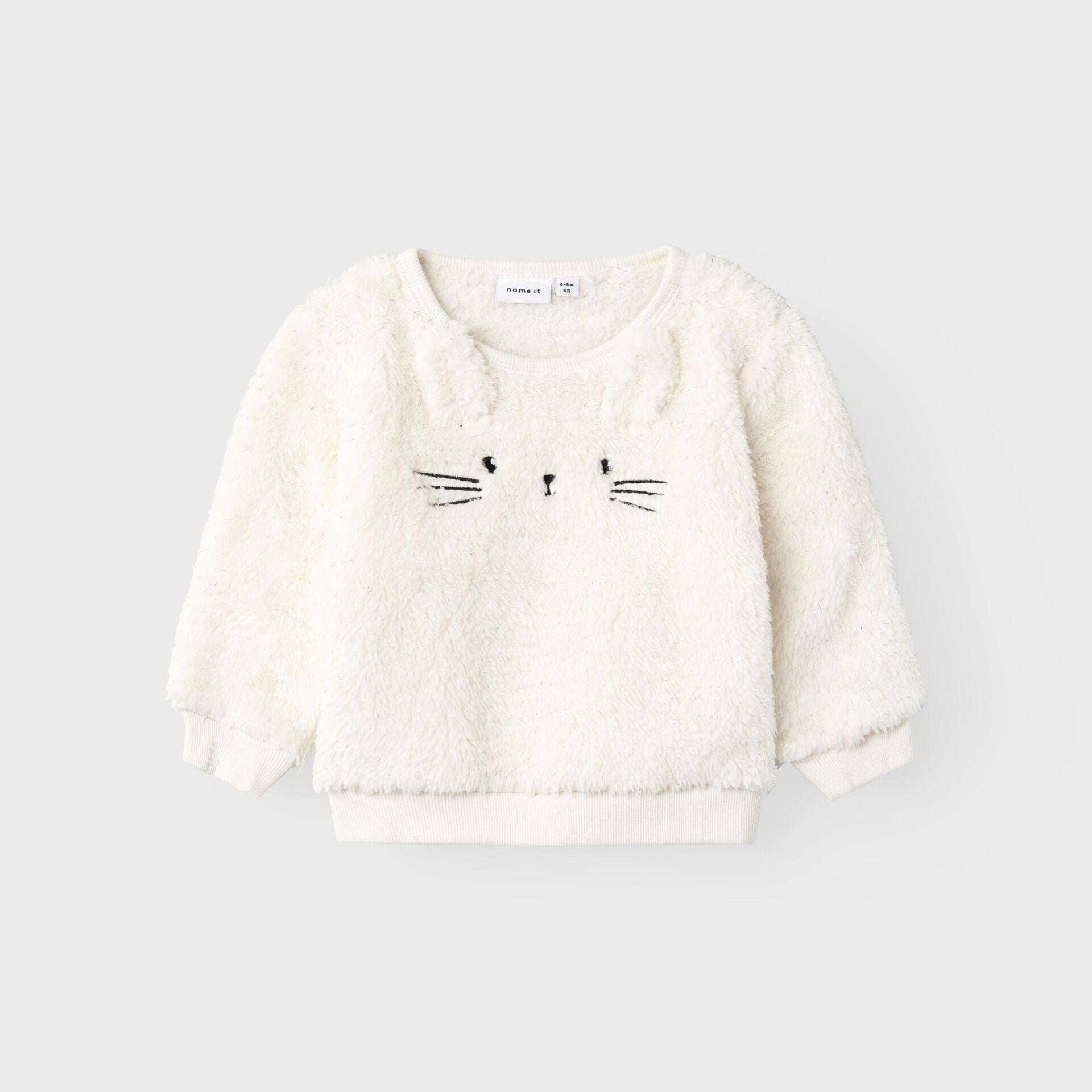 Name It Kışlık Kız Bebek Peluş Sweat Ekru