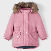 Name It Kışlık Kız Çocuk Kapşonlu Mont Pembe