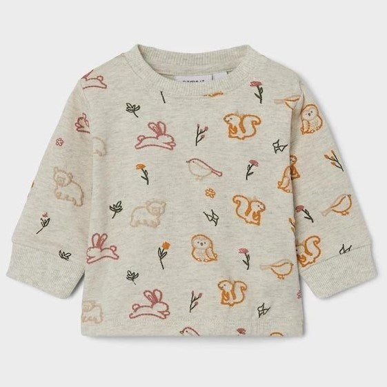 Name It Kışlık Kız Organik Pamuk Sweat-shirt Bej