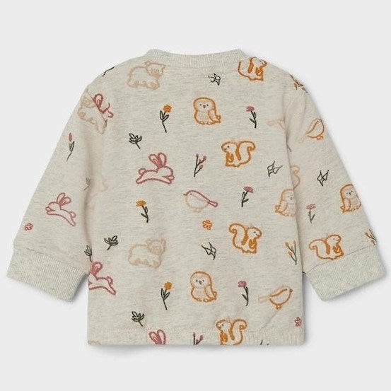 Name It Kışlık Kız Organik Pamuk Sweat-shirt Bej