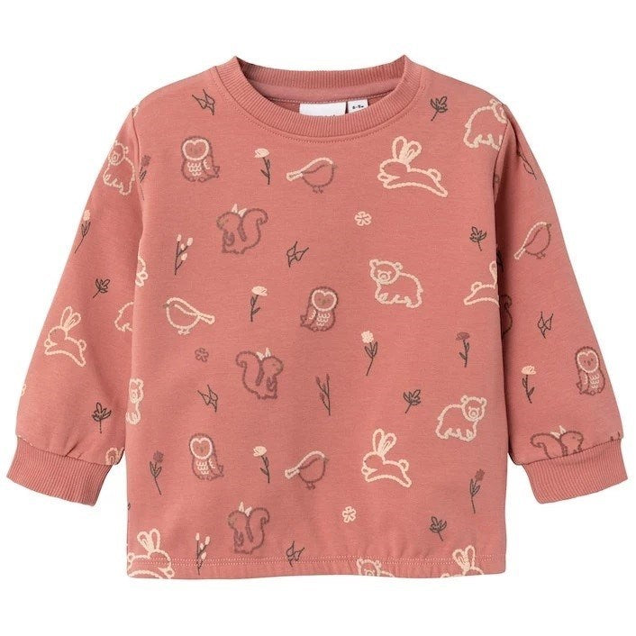 Name It Kışlık Kız Organik Pamuk Sweat-shirt Pembe