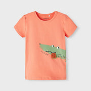 Name It Organik Yazlık Erkek Bebek Kısa Kol T-shirt Turuncu