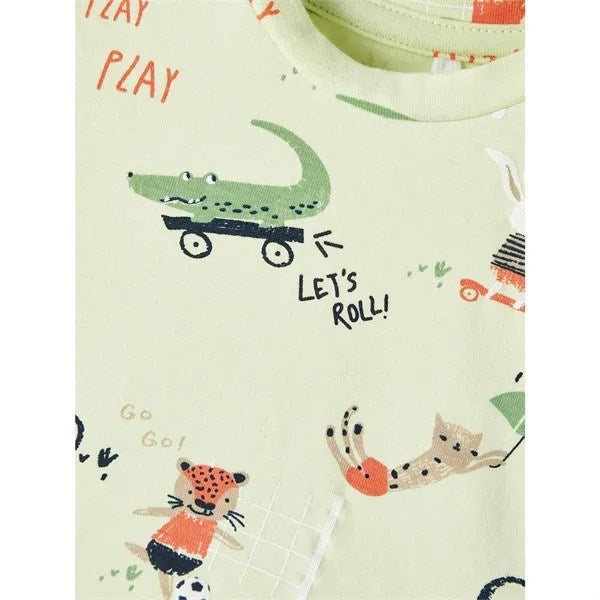 Name It Yazlık Erkek Bebek Organik Pamuklu Kısa Kol T-shirt 3'lü Set Yeşil