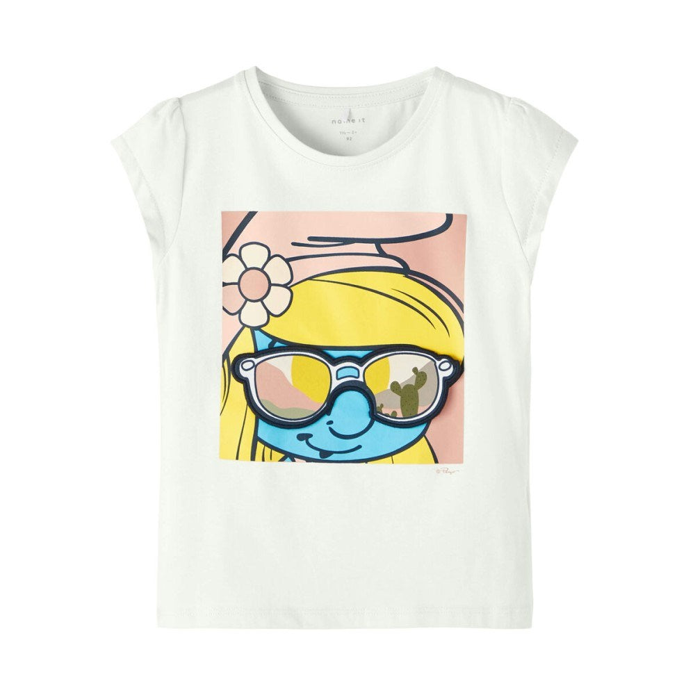 Name It Yazlık Kız Kısa Kol T-shirt Beyaz
