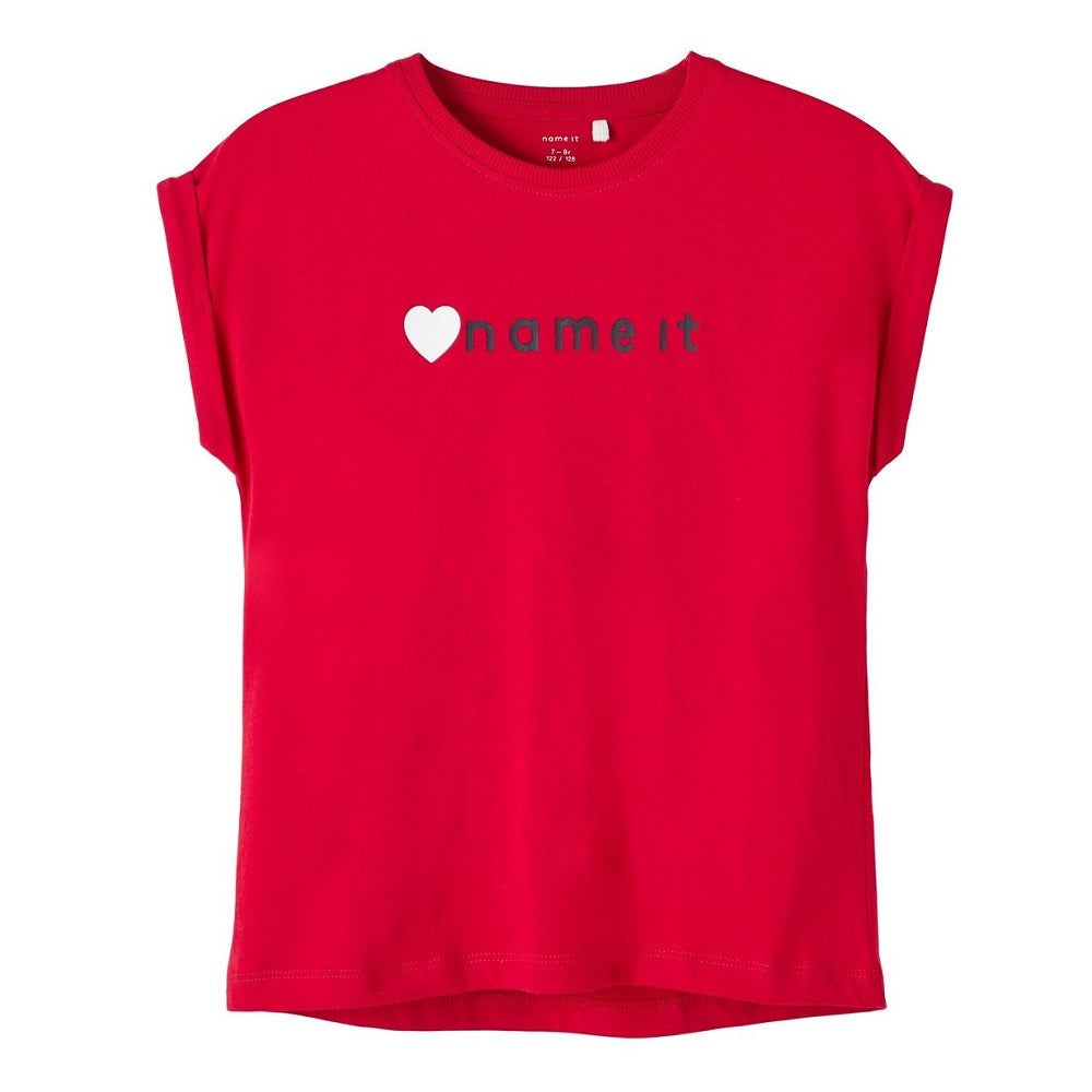 Name It Yazlık Kız Kısa Kol T-shirt Kırmızı