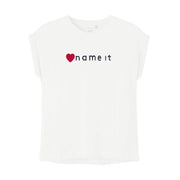 Name It Yazlık Kız Kısa Kol T-shirt Beyaz