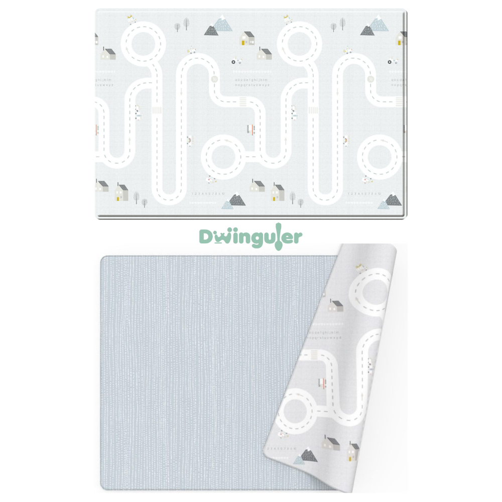 Dwinguler Nordic Road Oyun Matı 210x 140x 1.3 cm - Oyun Halısı