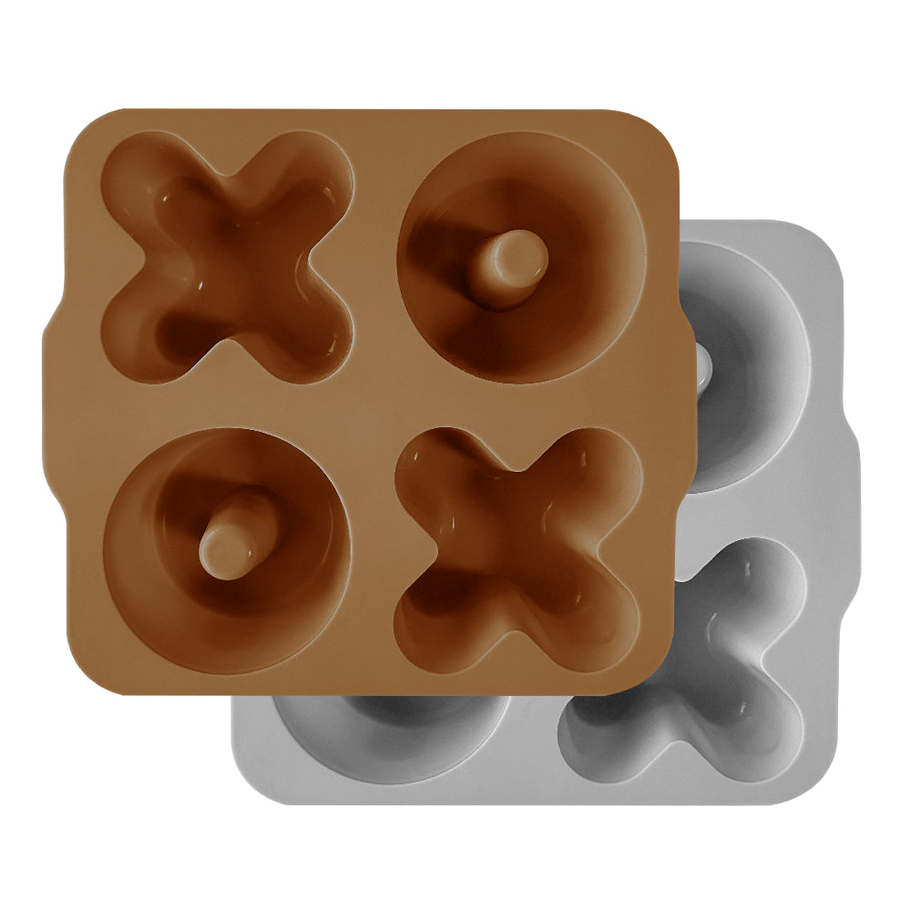 OiOi Xoxo 2'li  Pişirme ve Saklama Kabı Woody Brown / Powder Grey