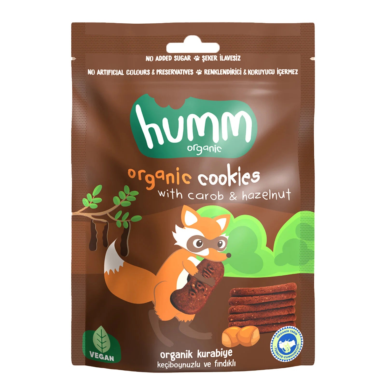 Humm Organik Kurabiye Keçiboynuzu ve Fındıklı 55 gr