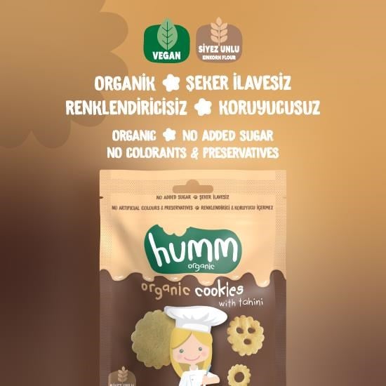 Humm Organik Siyez Unlu Tahinli Pekmezli Kurabiye 55 g
