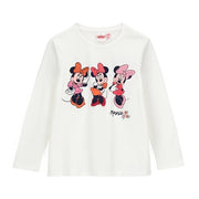 Original Marines Minnie Yazlık Kız Uzun Kol T-shirt Beyaz