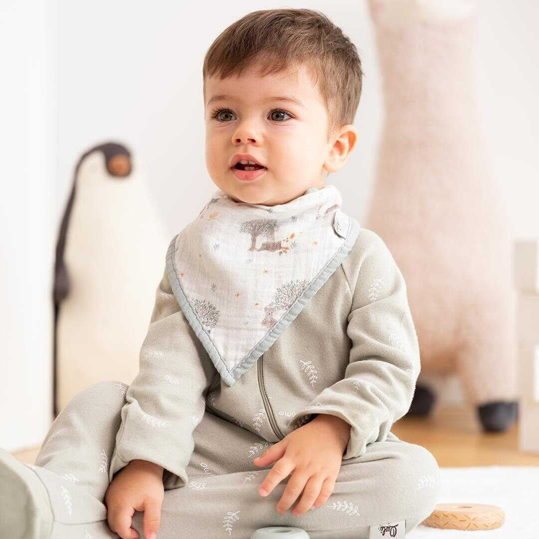 Owli Müslin Havlu Bandana Önlük 2'li Set Foreset STD