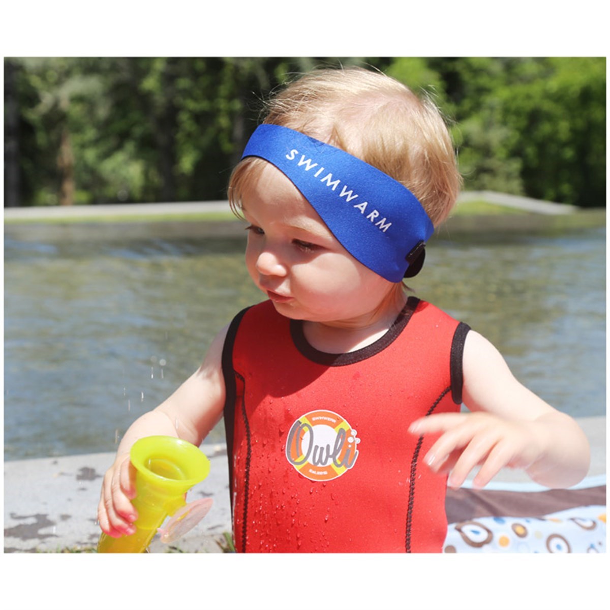 Owli Swimwarm Kulak Koruyucu Mavi - Bebek STD