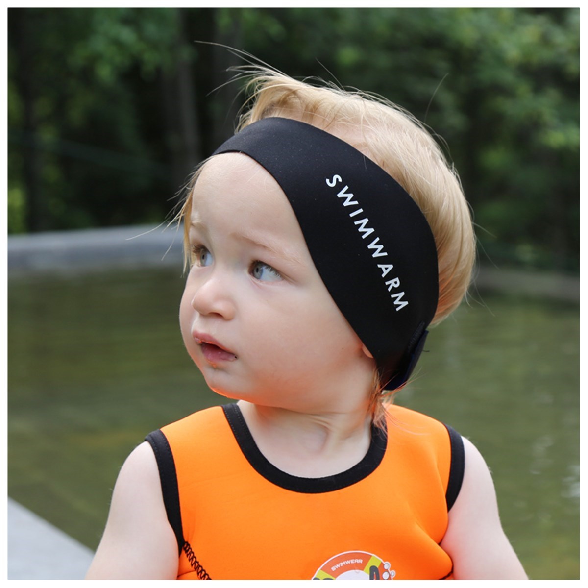 Owli Swimwarm Kulak Koruyucu Siyah - Bebek STD