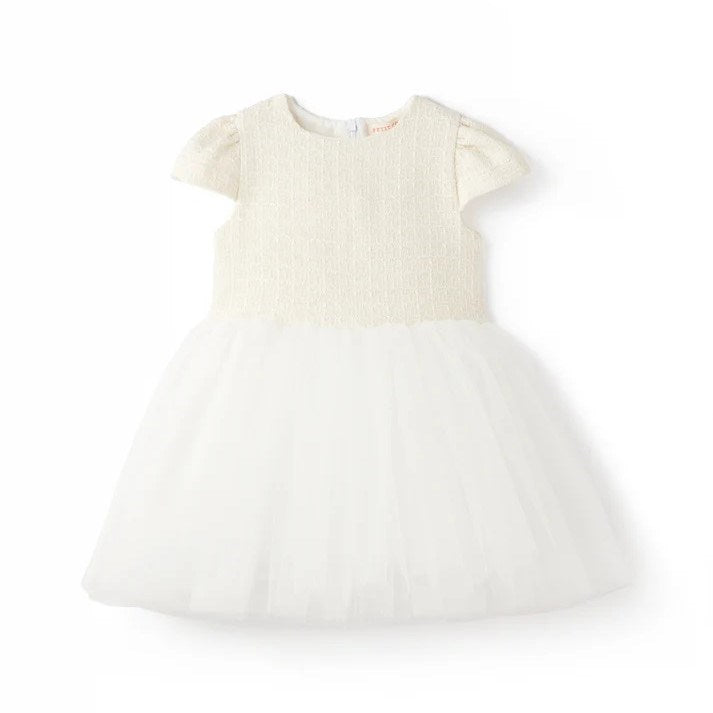 Petit Coral Ivory Snow Tütü Elbise Ekru
