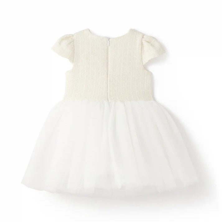 Petit Coral Ivory Snow Tütü Elbise Ekru