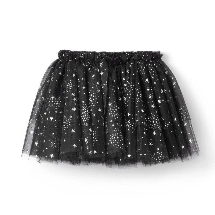 Petit Silver Galaxy Yıldızlı Tütü Etek Siyah