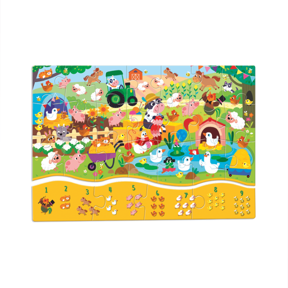 Puzzle 1 2 3 - Çiftlik - Eğitici Oyuncak - Görsel 2